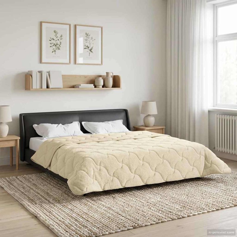 vidaXL Καλοκαιρινό Παπλωματοθήκη 200 x 200 cm Καλοκαίρι Κρεμ