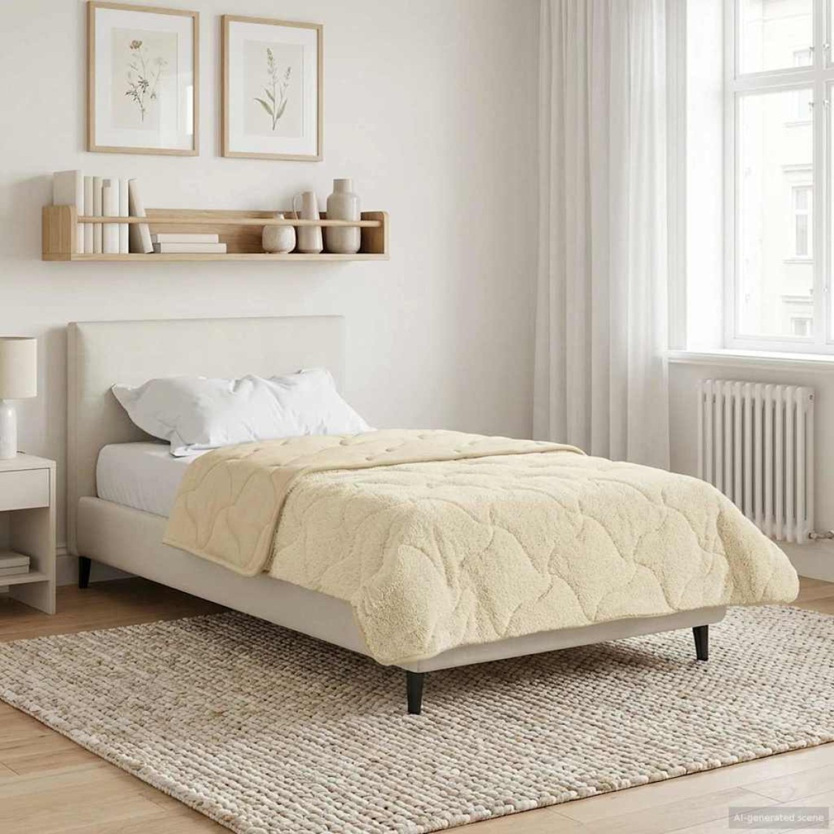 vidaXL Καλοκαιρινό Παπλωματοθήκη 135 x 220 εκ. Καλοκαίρι Κρεμ