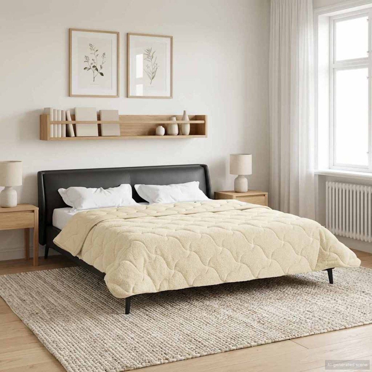 vidaXL Καλοκαιρινό Παπλωματοθήκη 200 x 220 cm Καλοκαίρι Κρεμ