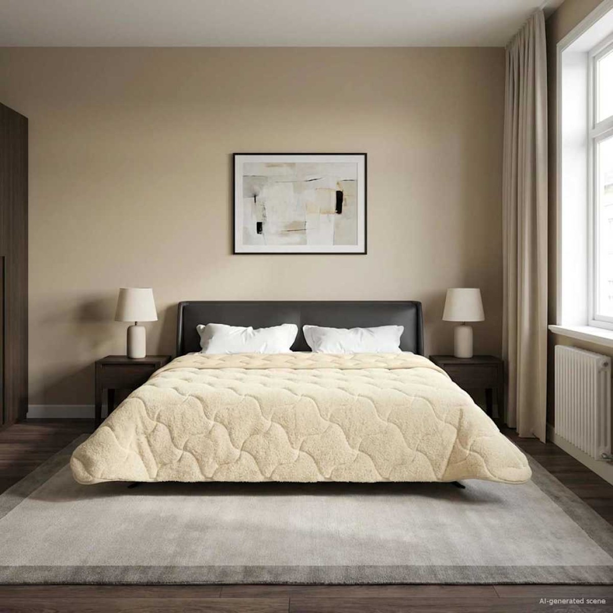 vidaXL Καλοκαιρινό Παπλωματοθήκη 220 x 240 cm Καλοκαίρι Κρεμ