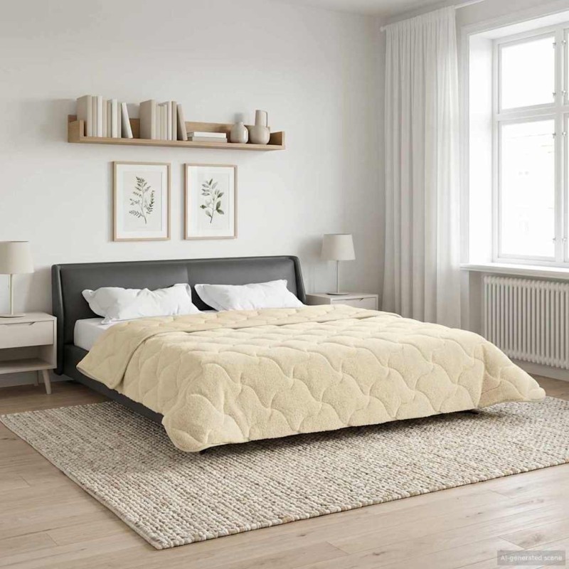 vidaXL Καλοκαιρινό Παπλωματοθήκη 220 x 240 cm Καλοκαίρι Κρεμ