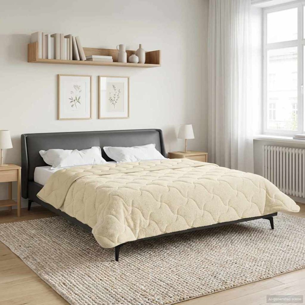 vidaXL Καλοκαιρινό Παπλωματοθήκη 220 x 260 cm Καλοκαίρι Κρεμ