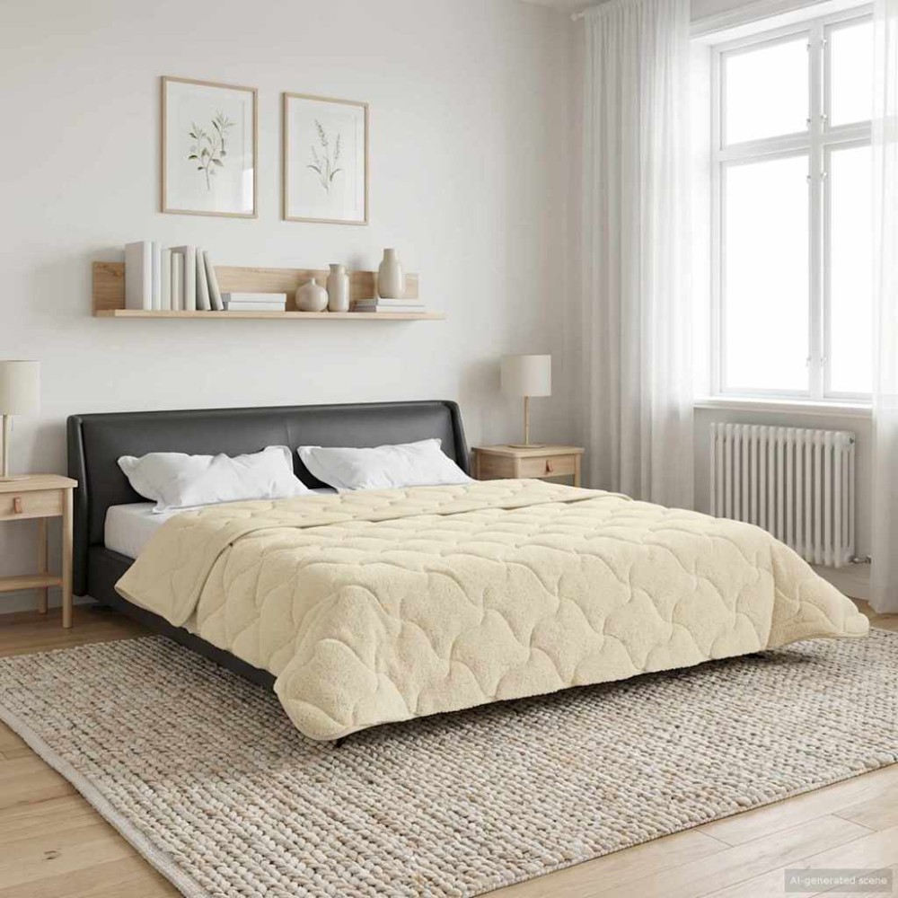 vidaXL Καλοκαιρινό Παπλωματοθήκη 240 x 260 εκ. Καλοκαίρι Κρεμ