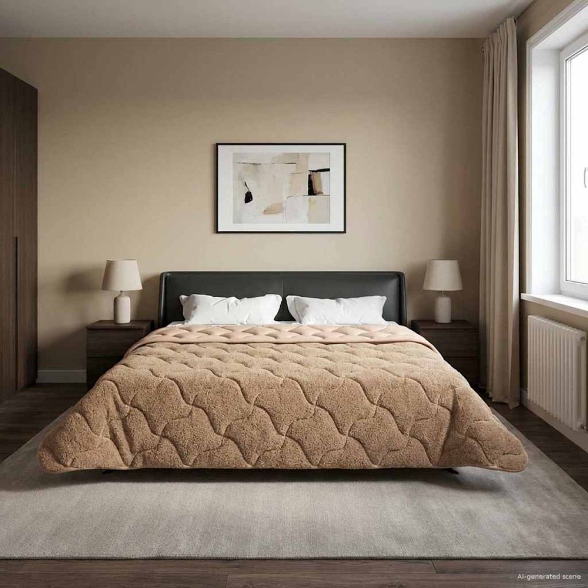 vidaXL Κουβέρτα ολόκληρου του χρόνου 200 x 240 cm Όχι Taupe