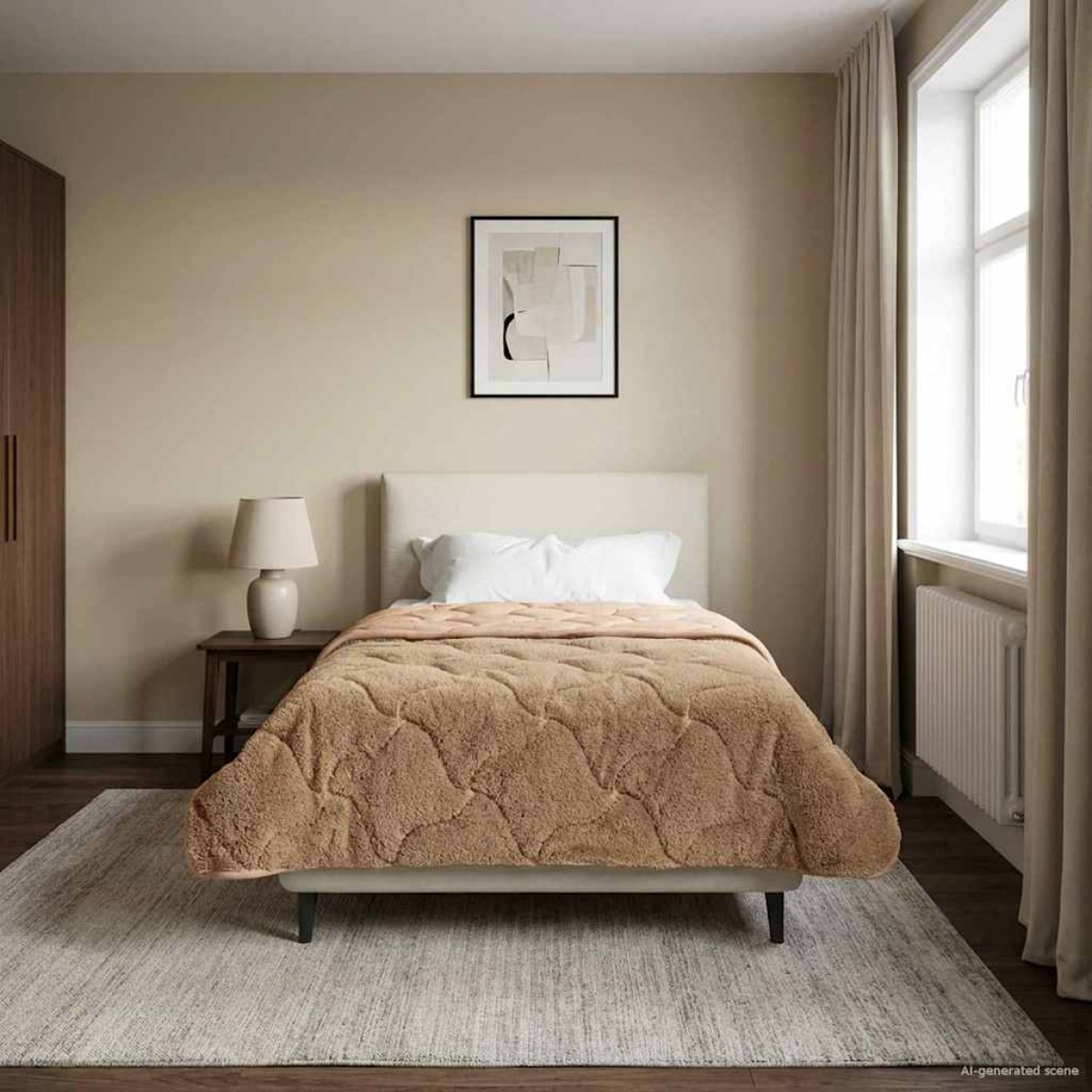 vidaXL Κουβέρτα ολόκληρου του χρόνου 135 x 220 εκ. Όχι Taupe