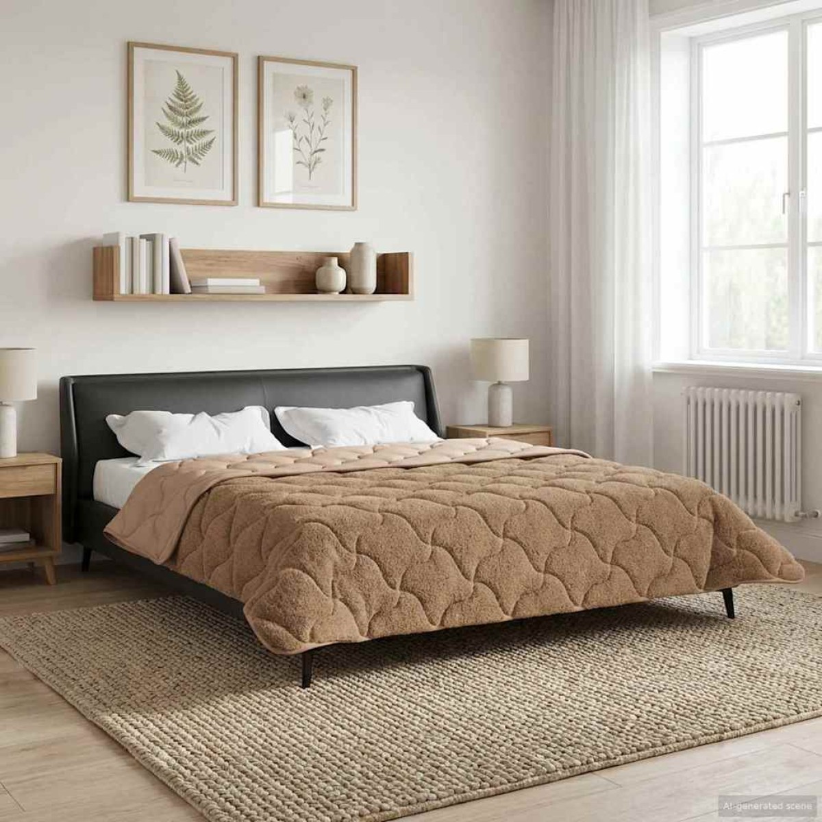 vidaXL Κουβέρτα ολόκληρου του χρόνου 200 x 220 cm Όχι Taupe