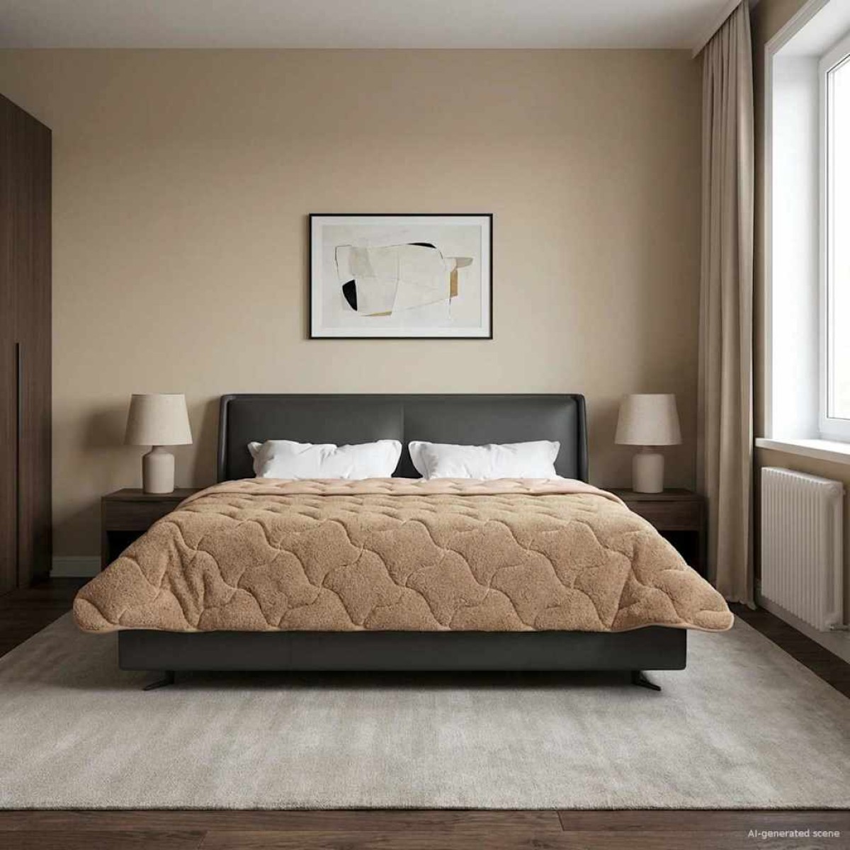 vidaXL Κουβέρτα ολόκληρου του χρόνου 220 x 240 cm Όχι Taupe