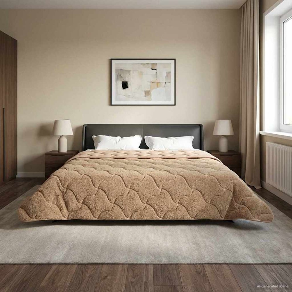 vidaXL Κουβέρτα ολόκληρου του χρόνου 220 x 260 cm Όχι Taupe