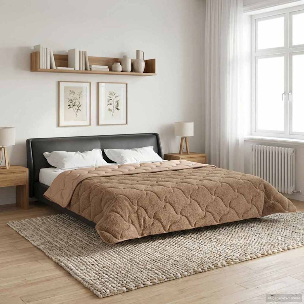vidaXL Κουβέρτα ολόκληρου του χρόνου 220 x 260 cm Όχι Taupe