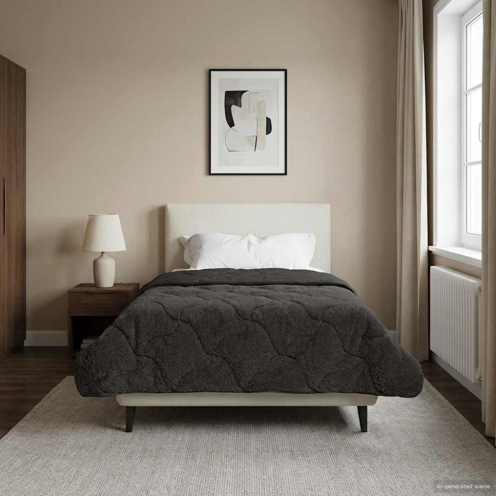 vidaXL Χειμερινό Παπλωματοθήκη 140 x 220 cm Χειμώνας Ανθρακί