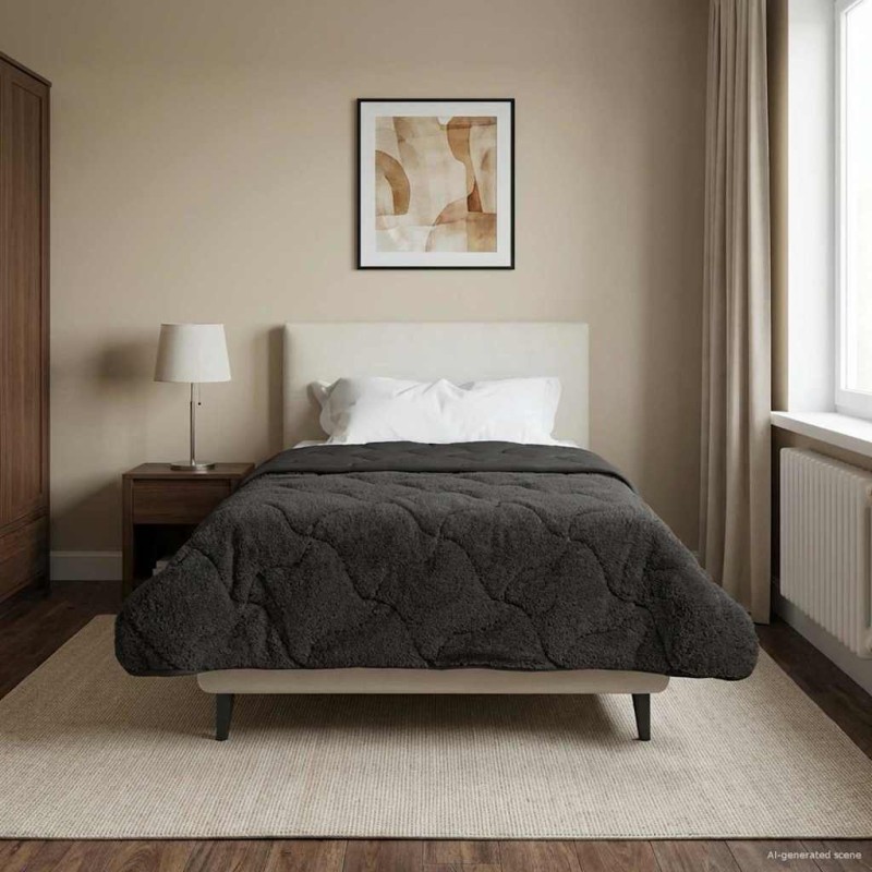vidaXL Χειμερινό Παπλωματοθήκη 135 x 200 cm Χειμώνας Ανθρακί