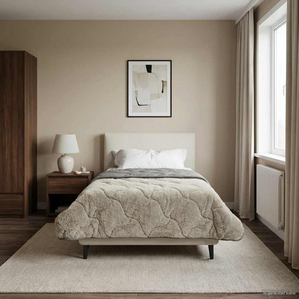 vidaXL Χειμερινό Παπλωματοθήκη 155 x 220 cm Χειμώνας Ανοιχτό γκρι