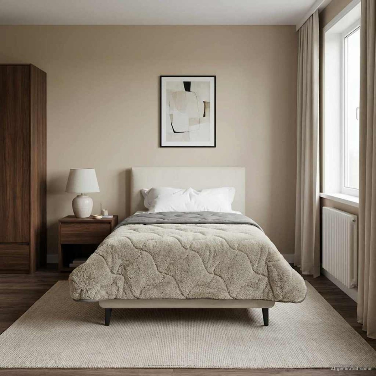 vidaXL Χειμερινό Παπλωματοθήκη 155 x 220 cm Χειμώνας Ανοιχτό γκρι