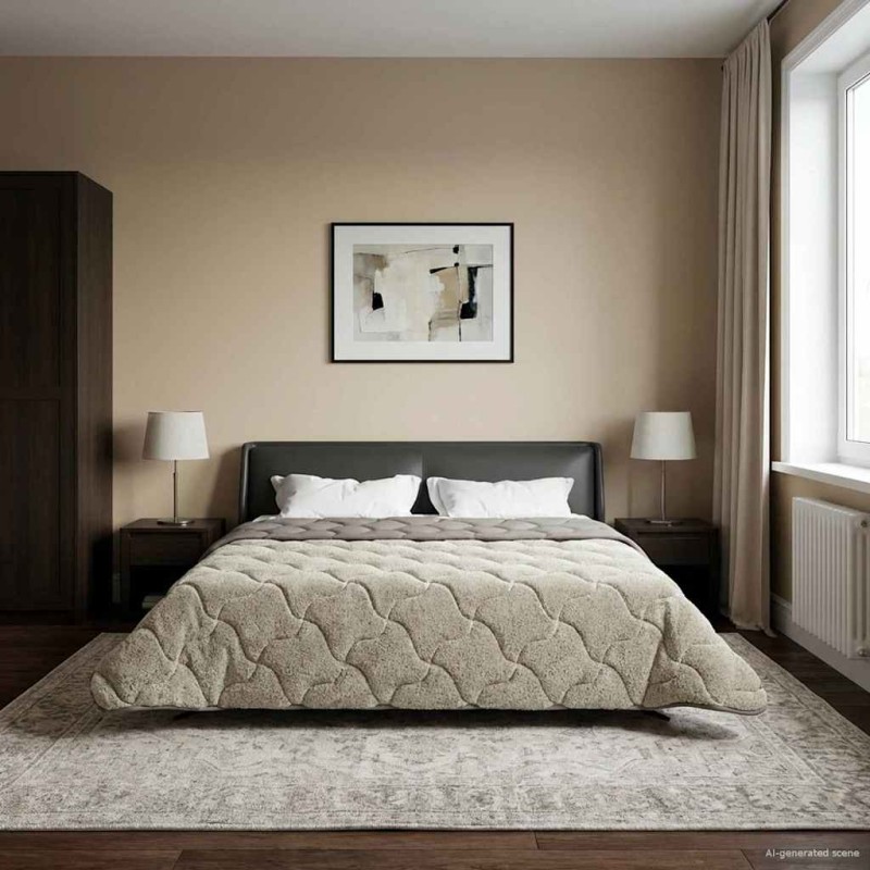 vidaXL Χειμερινό Παπλωματοθήκη 200 x 220 cm Χειμώνας Ανοιχτό γκρι
