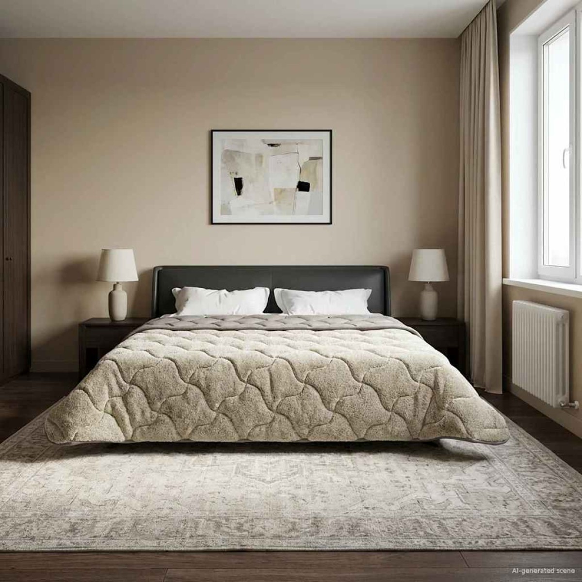vidaXL Χειμερινό Παπλωματοθήκη 220 x 240 cm Χειμώνας Ανοιχτό γκρι