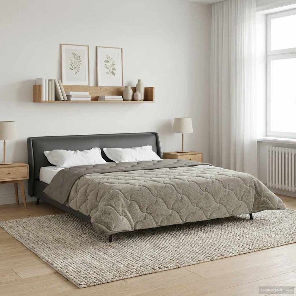 vidaXL Χειμερινό Παπλωματοθήκη 220 x 240 cm Χειμώνας Ανοιχτό γκρι