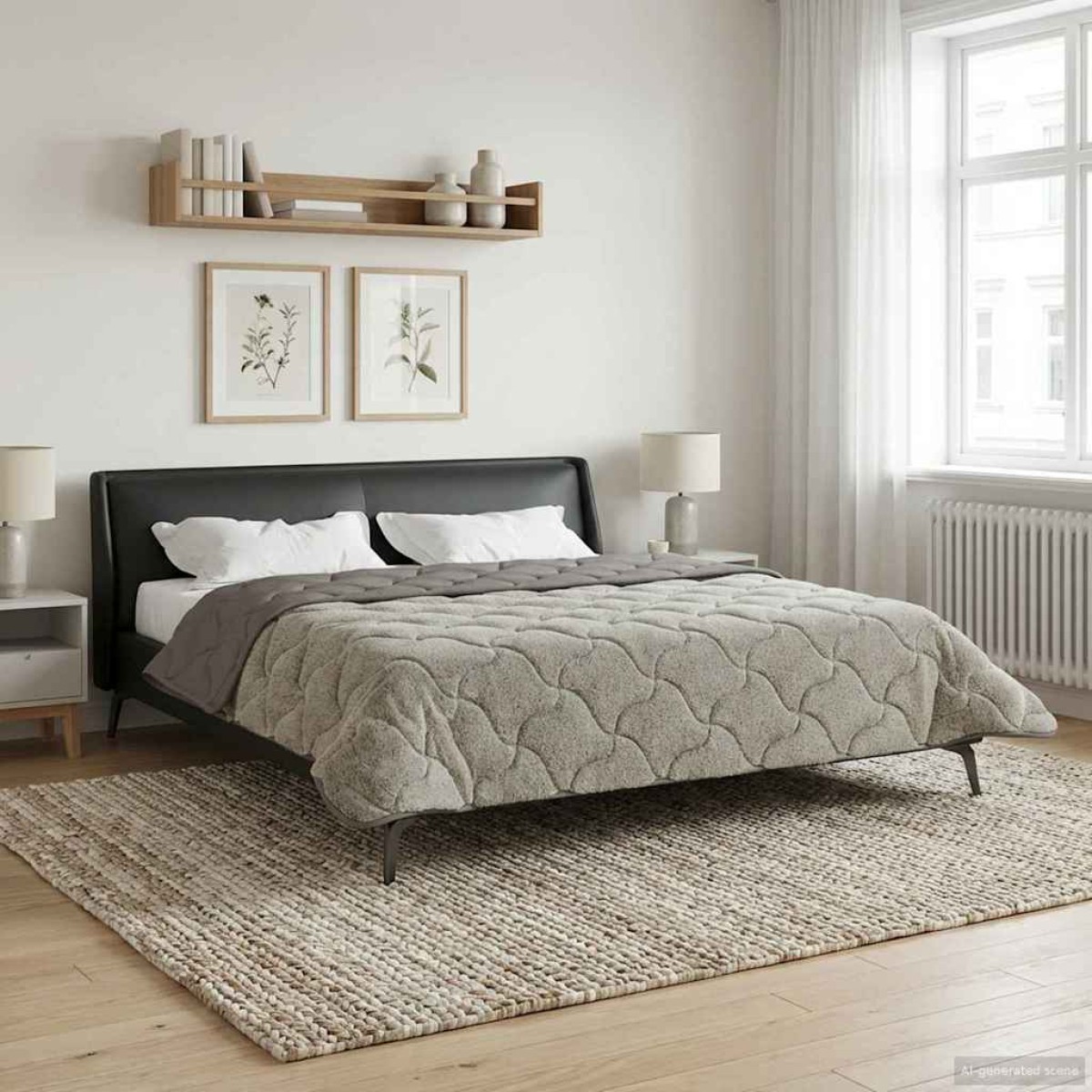 vidaXL Χειμερινό Παπλωματοθήκη 220 x 260 cm Χειμώνας Ανοιχτό γκρι