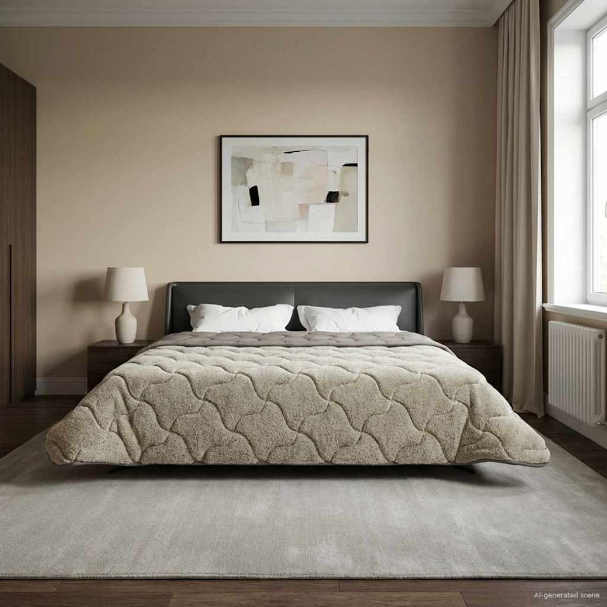 vidaXL Χειμερινό Παπλωματοθήκη 240 x 260 εκ. Χειμώνας Ανοιχτό γκρι