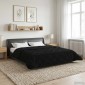 vidaXL Χειμερινό Παπλωματοθήκη 220 x 260 cm Χειμώνας Μαύρο Αναπνεύσιμο