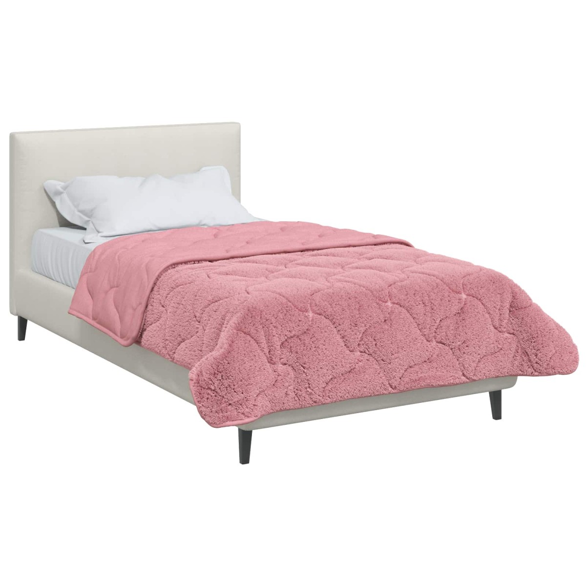 vidaXL Χειμερινό Παπλωματοθήκη 135 x 200 cm Χειμώνας Ροζ Αναπνεύσιμο