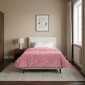vidaXL Χειμερινό Παπλωματοθήκη 135 x 200 cm Χειμώνας Ροζ Αναπνεύσιμο