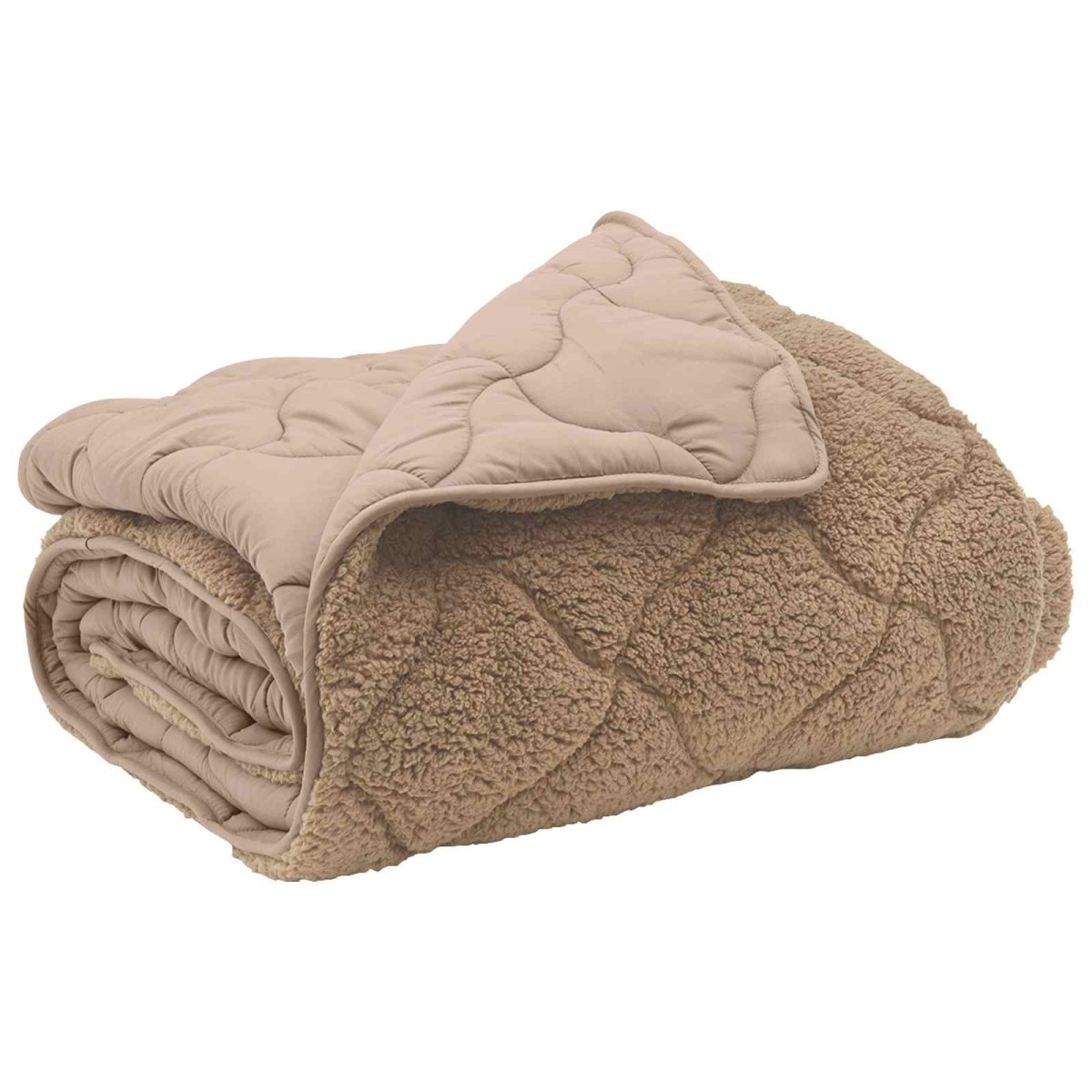 vidaXL Χειμερινό Παπλωματοθήκη 135 x 200 cm Χειμώνας Taupe Αναπνεύσιμο