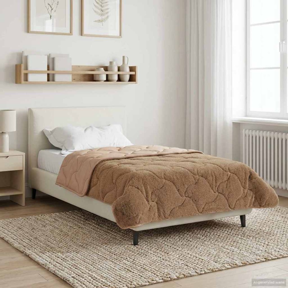 vidaXL Χειμερινό Παπλωματοθήκη 155 x 200 εκ. Χειμώνας Taupe