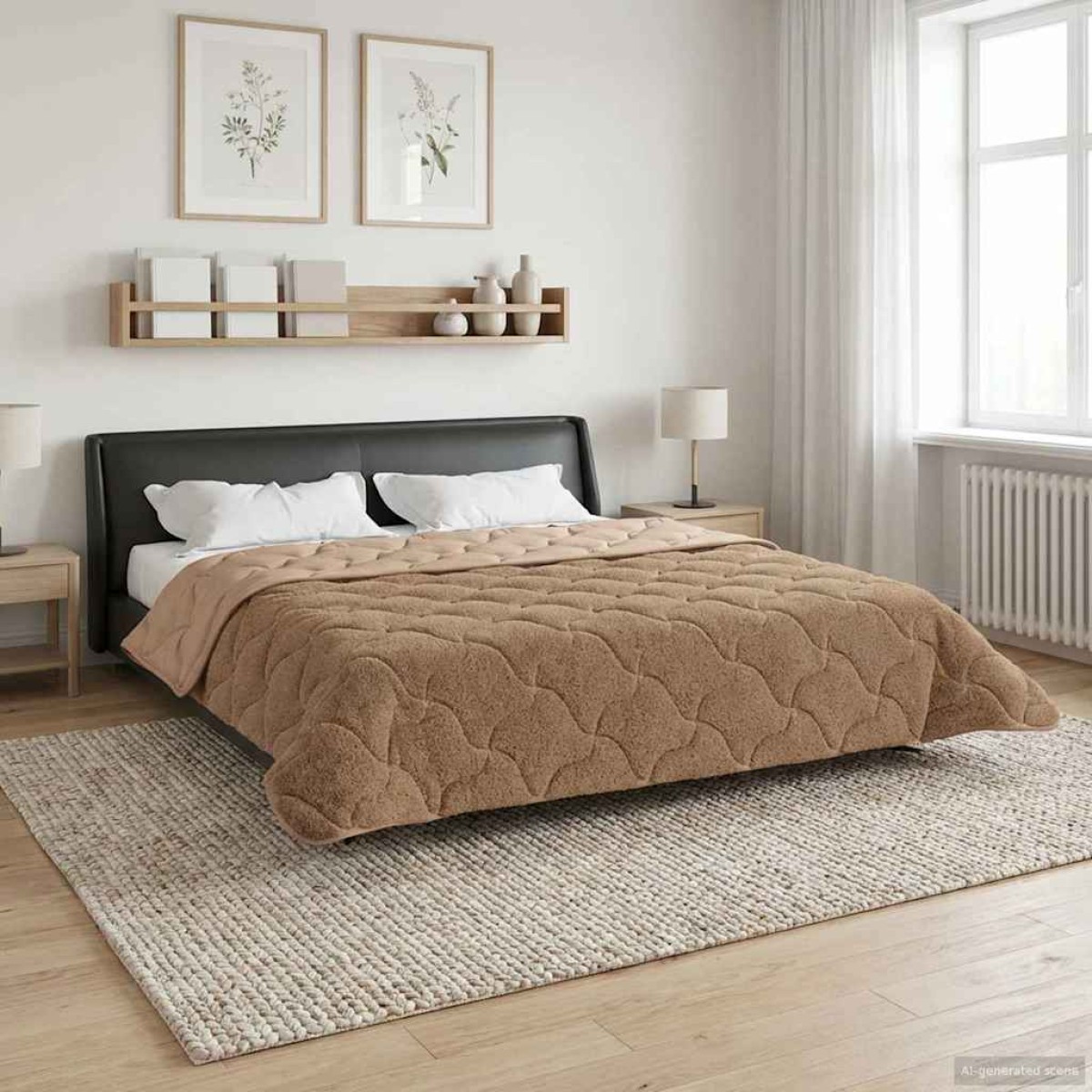 vidaXL Χειμερινό Παπλωματοθήκη 200 x 240 cm Χειμώνας Taupe Αναπνεύσιμο