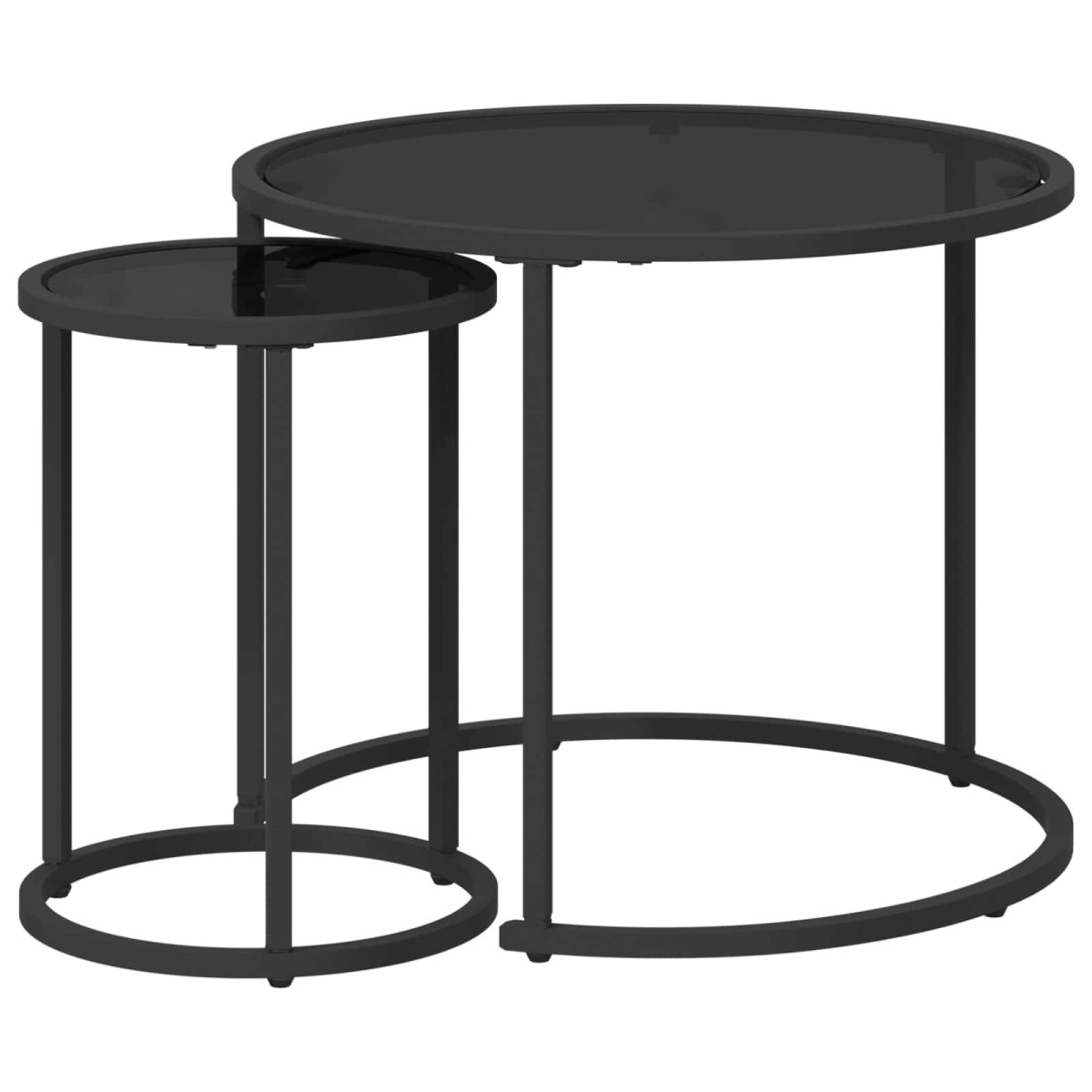 vidaXL Σετ Τραπεζιού Για Καφέ 2 τμχ. 55 x 55 x 45 cm ατσάλι