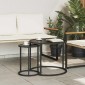 vidaXL Σετ Τραπεζιού Για Καφέ 2 τμχ. 55 x 55 x 45 cm ατσάλι