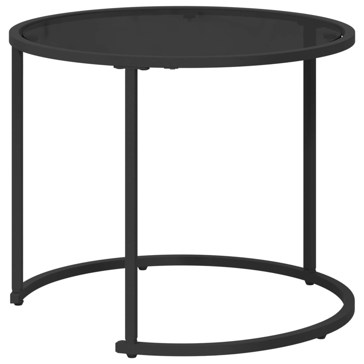 vidaXL Σετ Τραπεζιού Για Καφέ 2 τμχ. 55 x 55 x 45 cm ατσάλι