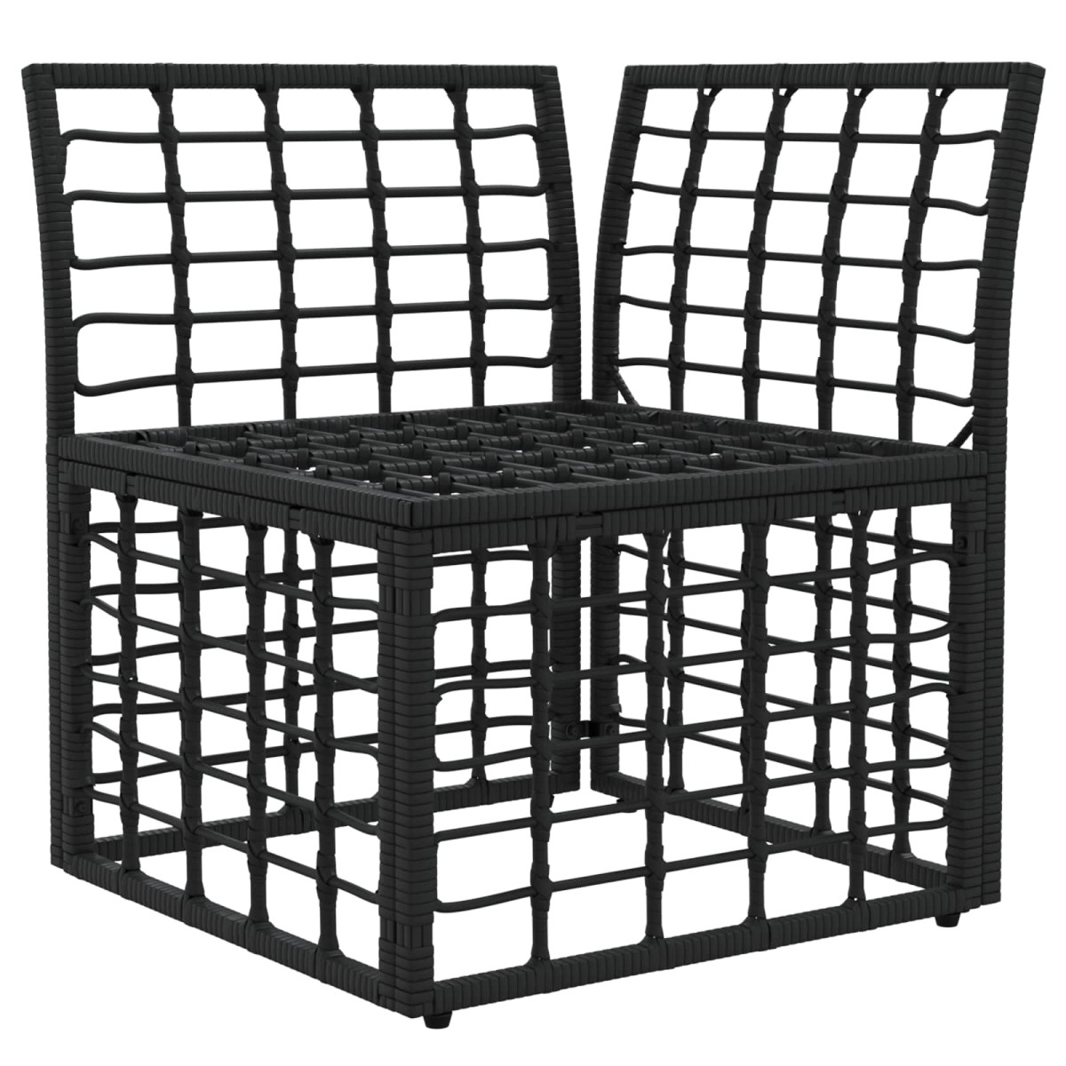 vidaXL Μονάδα Γωνιακού Καναπέ Εξωτερικού Χώρου Modular Μαύρο