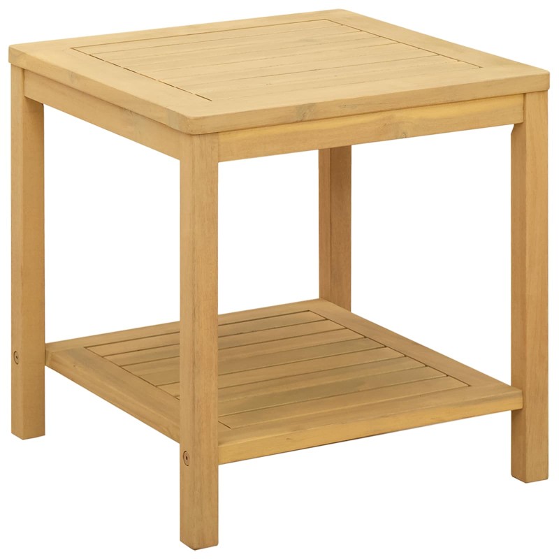vidaXL Τραπεζάκι Πλευράς Φυσικό Λάδι 45 x 45 x 45 cm