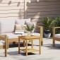 vidaXL Τραπεζάκι Πλευράς Φυσικό Λάδι 45 x 45 x 45 cm
