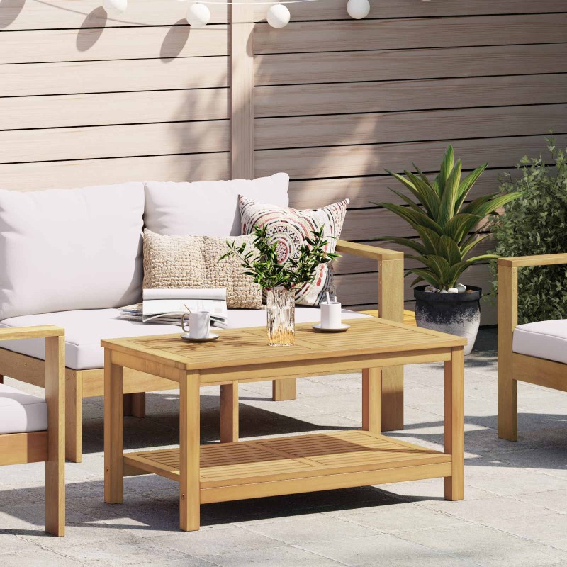 vidaXL Τραπεζάκι Πλευράς Φυσικό Λάδι 90 x 50 x 45 cm