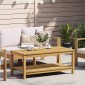 vidaXL Τραπεζάκι Πλευράς Φυσικό Λάδι 110 x 55 x 45 cm