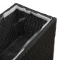 vidaXL Ψηλός γλάστρα Μαύρο 55 x 22 x 70 εκ συνθετικό ρατάν