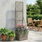 vidaXL Κηποτινάκι με Τρέλα Γκρι 35 x 30 x 135 εκ συνθετικό ρατάν