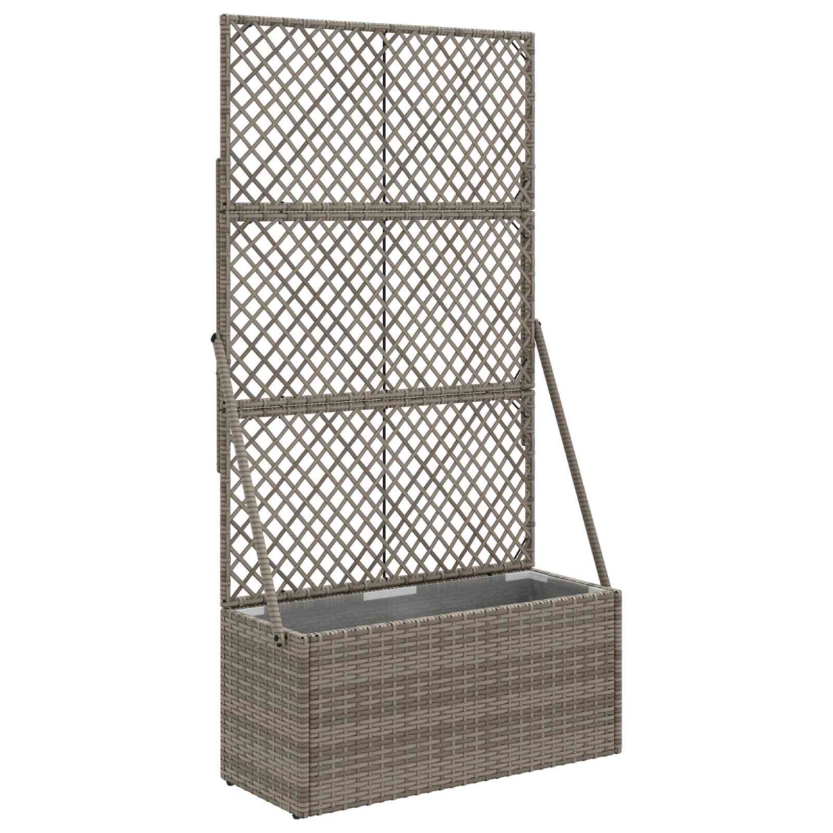 vidaXL Κηποτινάκι με Τρέλα Γκρι 70 x 30 x 135 εκ. συνθετικό ρατάν
