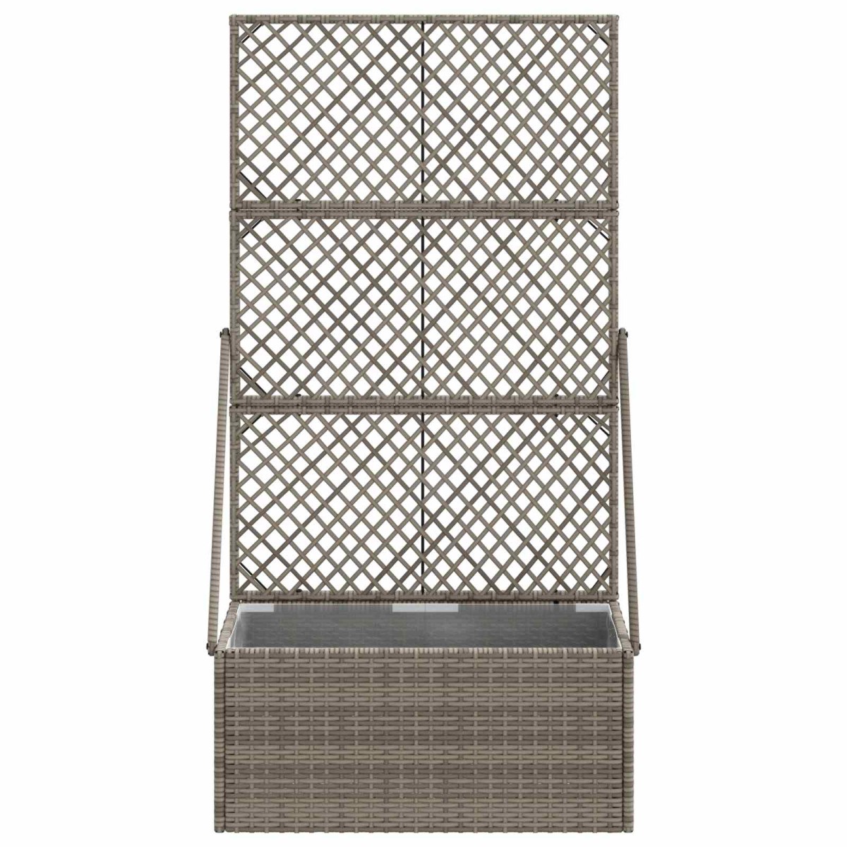 vidaXL Κηποτινάκι με Τρέλα Γκρι 70 x 30 x 135 εκ. συνθετικό ρατάν