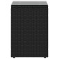 vidaXL Τραπεζάκι Πλευράς Μαύρο 35 x 35 x 70 cm συνθετικό ρατάν