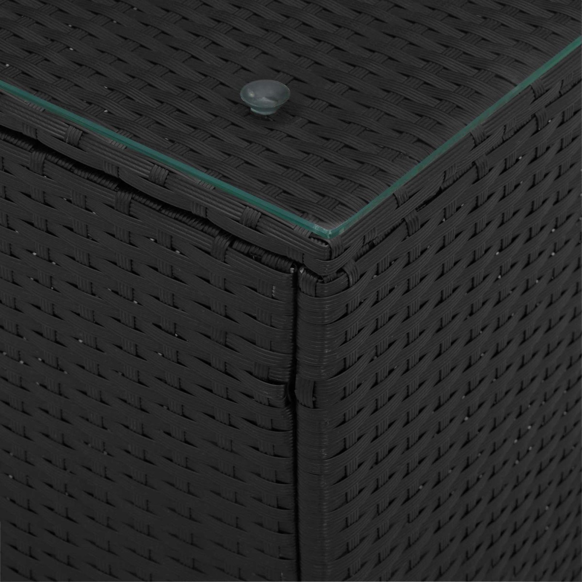 vidaXL Τραπεζάκι Πλευράς Μαύρο 35 x 35 x 70 cm συνθετικό ρατάν