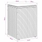 vidaXL Τραπεζάκι Πλευράς Μαύρο 35 x 35 x 70 cm συνθετικό ρατάν