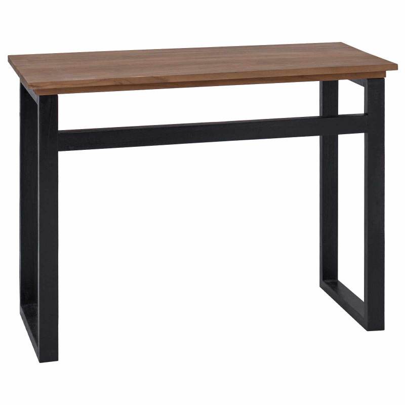 vidaXL Γραφείο Φυσικό Στερεό Ξύλο Τίκ 100 x 45 x 75εκ