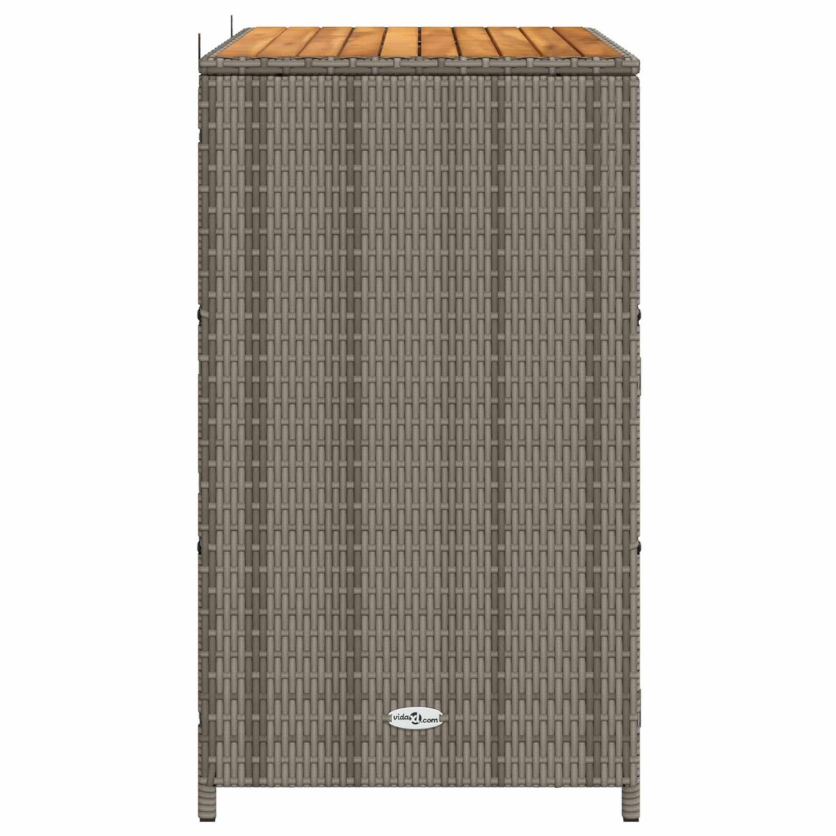 vidaXL Ντουλαπιού Γκρι 70 x 50 x 87 εκ Πολυεστέρας και Ρόλυ Ράττεν