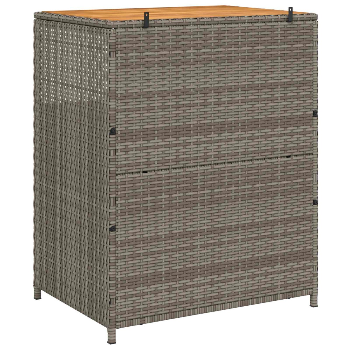 vidaXL Ντουλαπιού Γκρι 70 x 50 x 87 εκ Πολυεστέρας και Ρόλυ Ράττεν