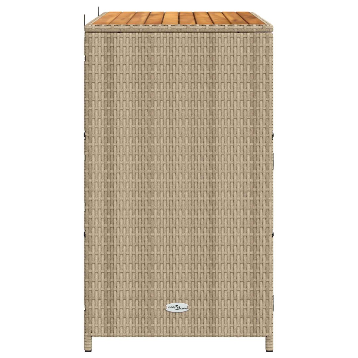 vidaXL Ντουλαπιού Μπεζ 70 x 50 x 87 εκ Πολυεστέρας και Ρόλυ Ράττεν