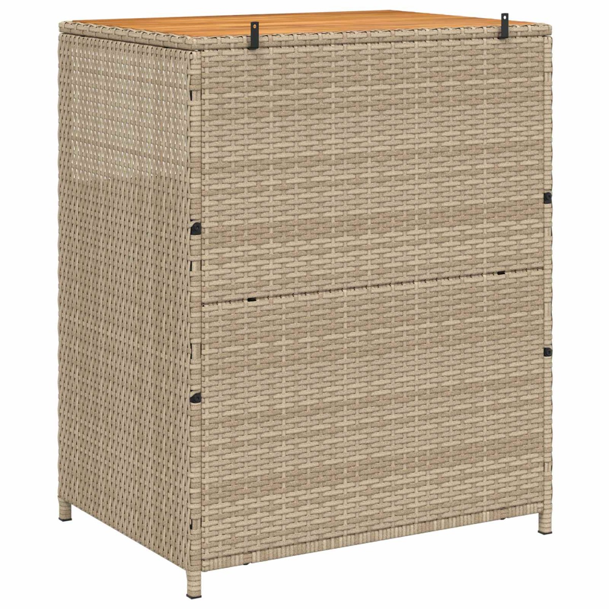 vidaXL Ντουλαπιού Μπεζ 70 x 50 x 87 εκ Πολυεστέρας και Ρόλυ Ράττεν