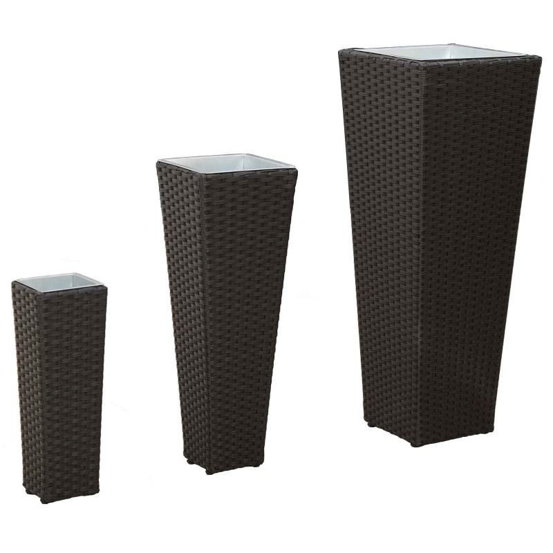 vidaXL Σετ Υπαίθριας Χρήσης 3 τμχ. Μαύρο 30 x 30 x 80 cm Μέταλλο
