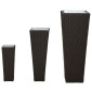 vidaXL Σετ Υπαίθριας Χρήσης 3 τμχ. Μαύρο 30 x 30 x 80 cm Μέταλλο